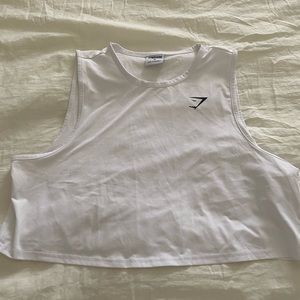 White Gymshark Muscle Tee